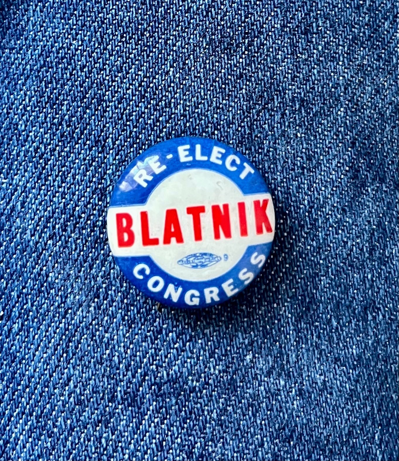 1940's Re-Elect John A Blatnik US Congress Minnesota 7/8" Cello Remarks