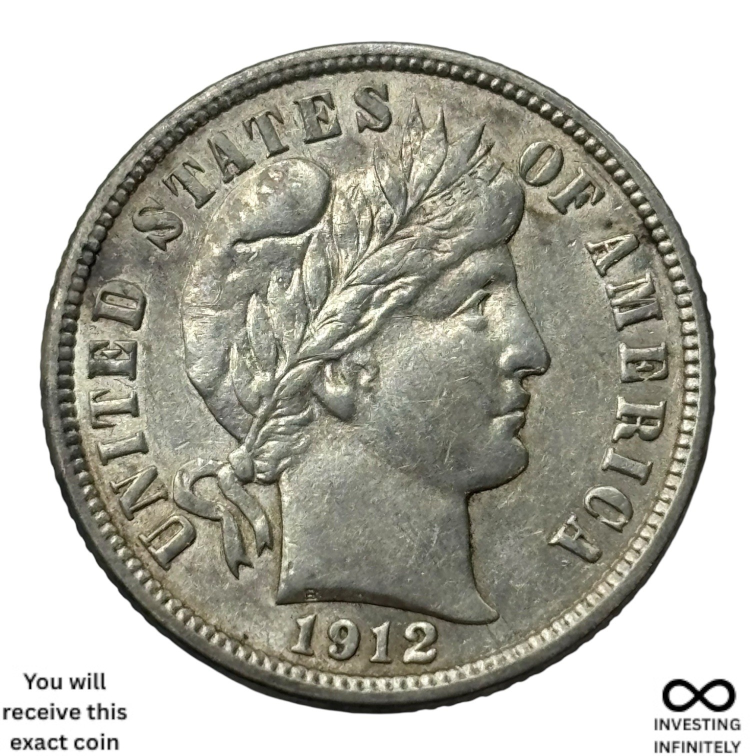 1912 D Barber Dime X-886