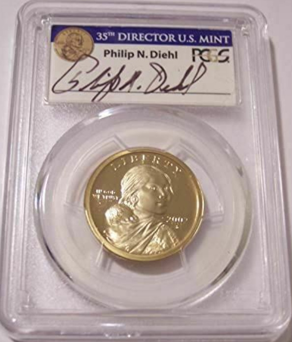 :2002-S $1 Sacagawea Native American PCGS PF70DCAM Philip Diehl Rare R6 Top Pop