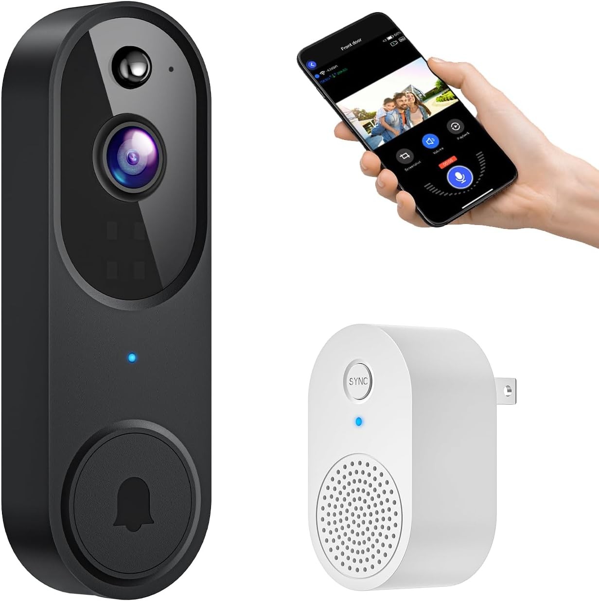 Smart Video Doorbell Camera Wireless, AI Human Detection and Instant Alerts T50