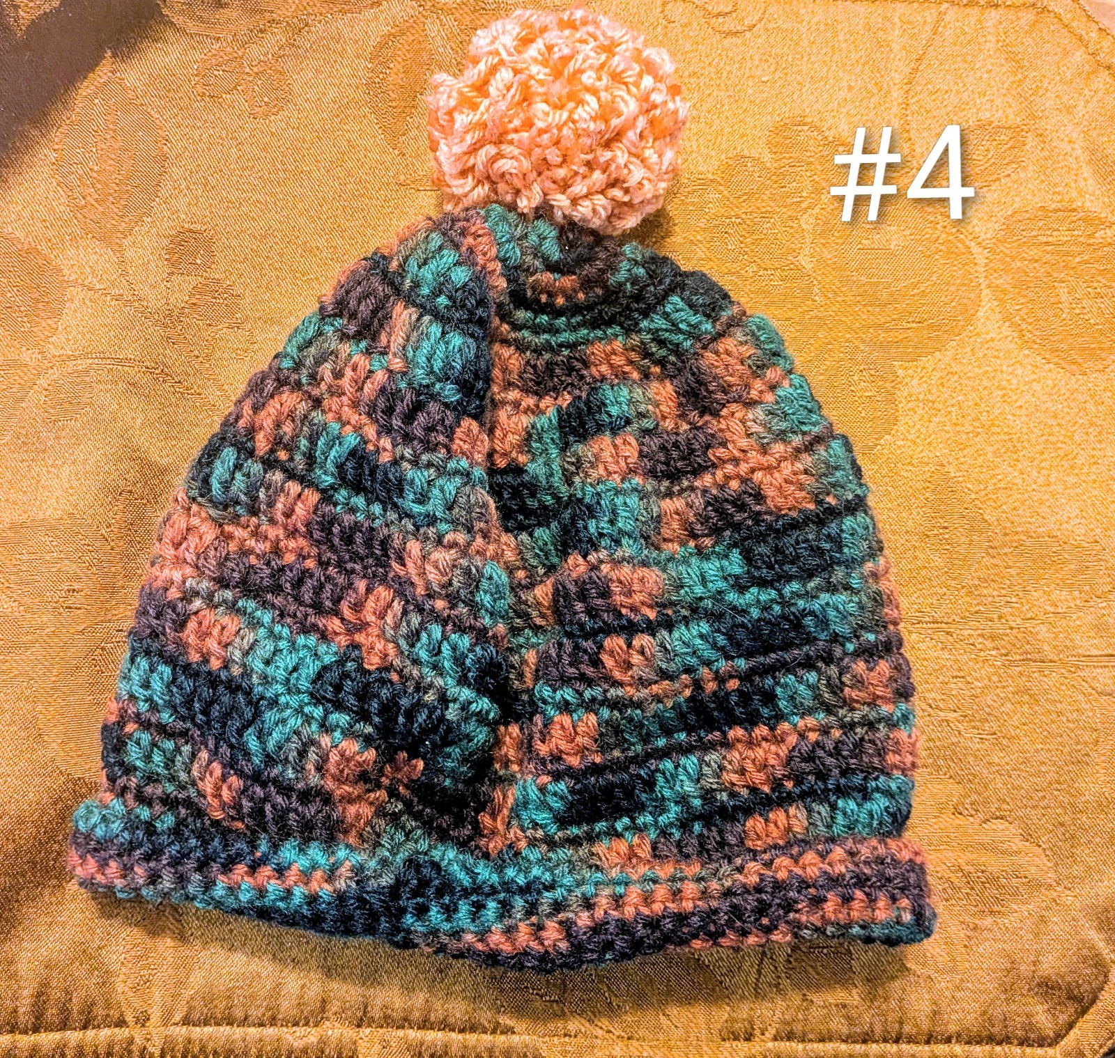 4 (One Of a Kind) Handmade Crocheted, Children's Hats