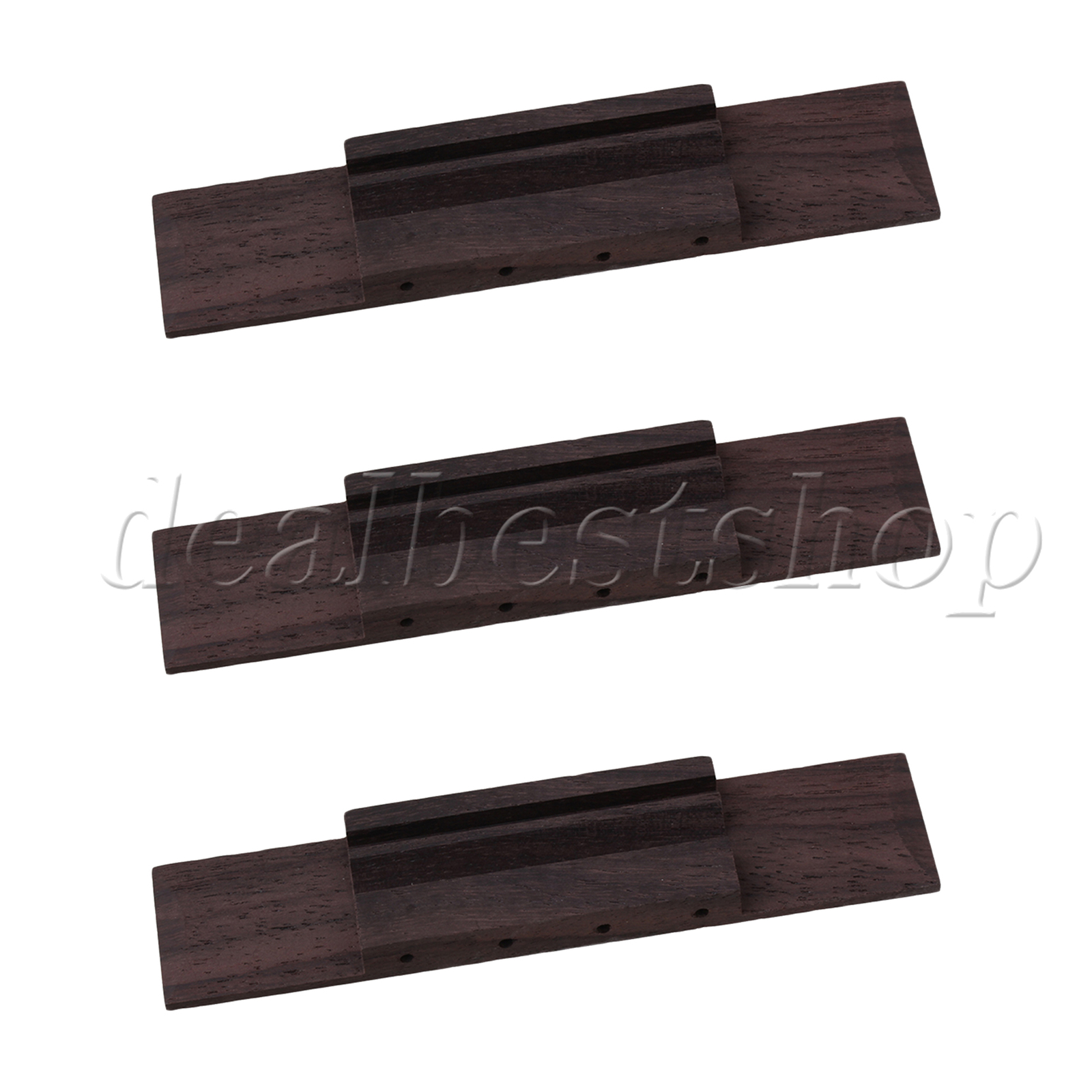 3PCS Rosewood Ukulele Guitar Bridge Replacement 25x90mm