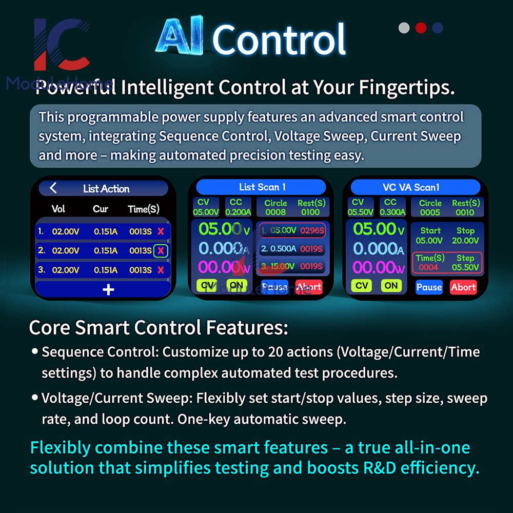SK200W CNC Buck-Boost Adjustable Power Supply Dual System Bluetooth WIFI Control