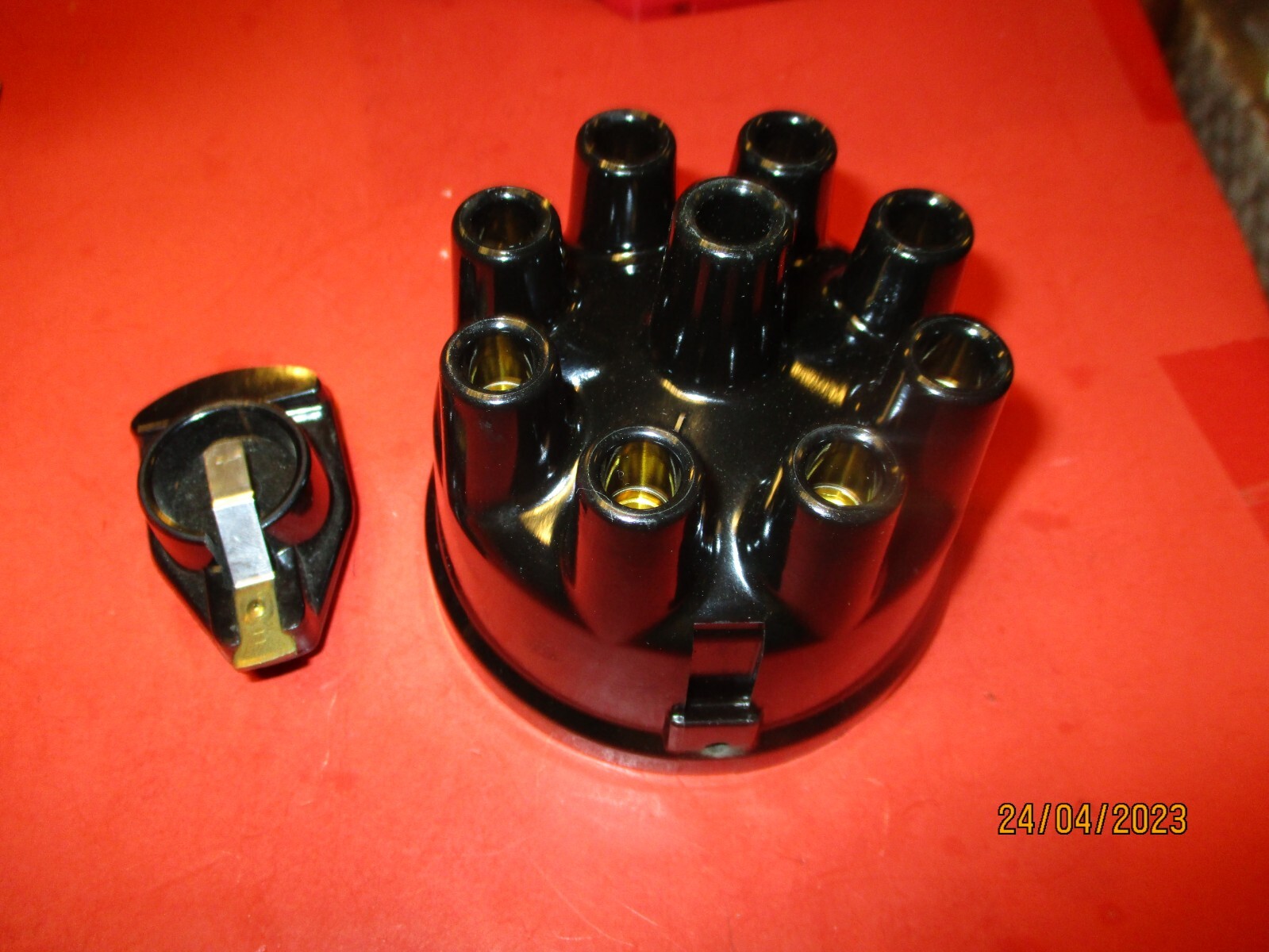 FORD-MERCURY-LINCOLN-1946-56 V8  -- BRASS--DISTRIBUTOR CAP-ROTOR
