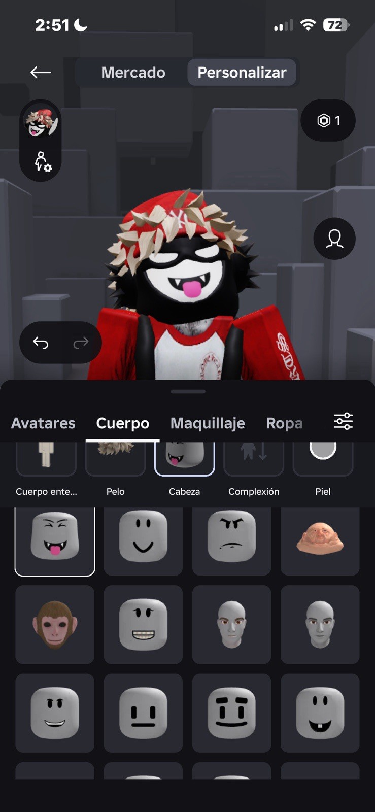 IMVU Avatar with Red Jacket and Accessories Game Item Asset