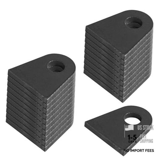 20 Pack Universal Weld-On Tabs, Chassis Mount Flat Tabs, 1-7/8" Height, 1/2"