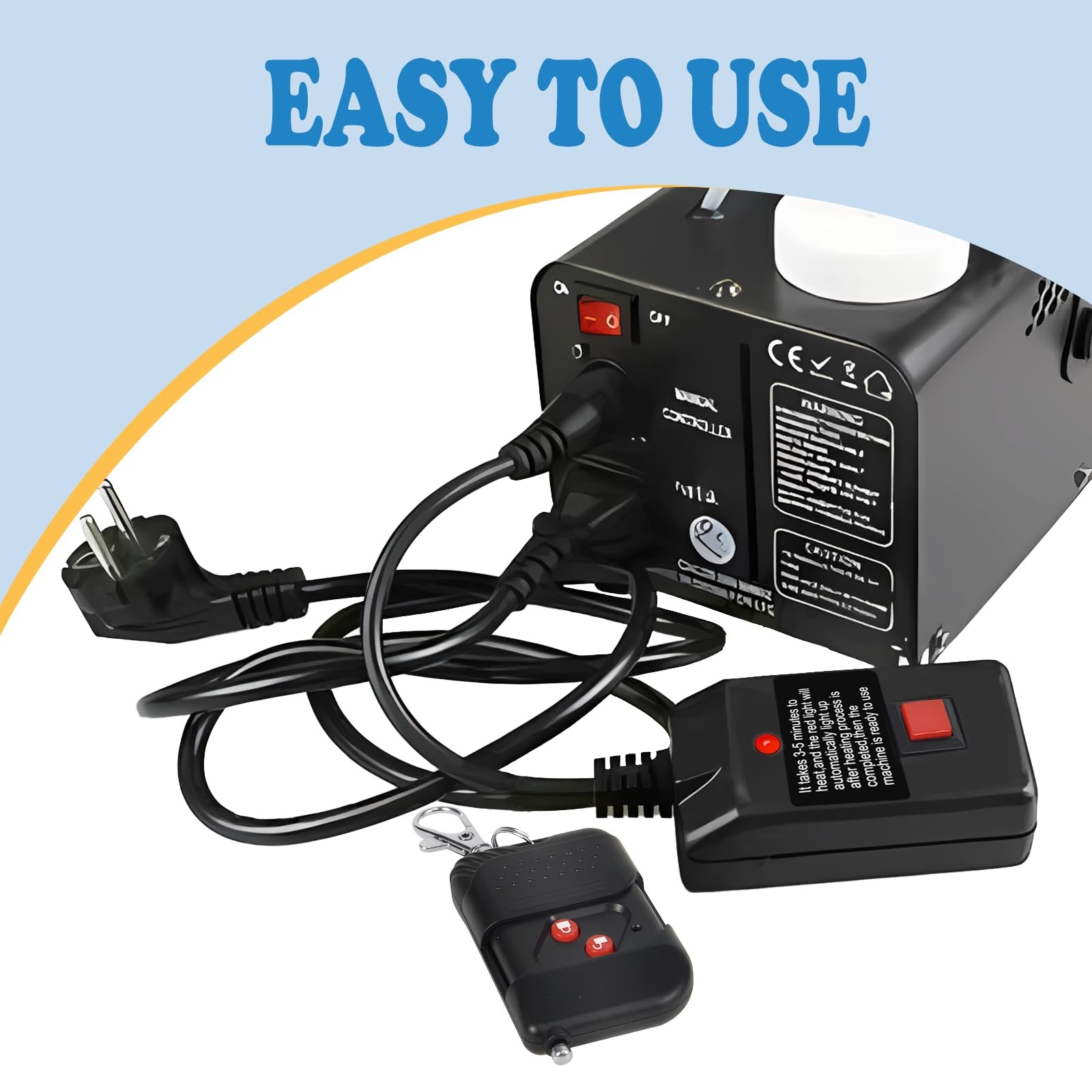 Fog Machine Remote Control Replacement Part and Receiver, for 400 500 900W Fo