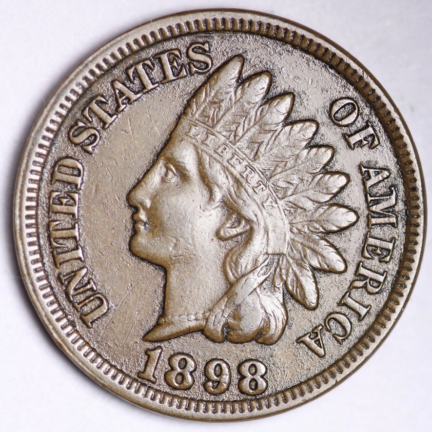1898 Indian Head Small Cent CHOICE AU FREE SHIPPING E157 WF