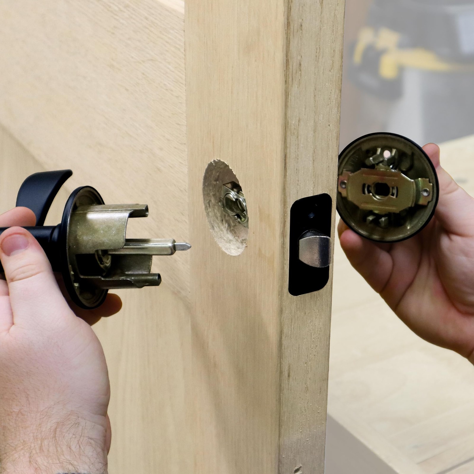 7301 Door Kit – For Installing Door Locks, Knobs, and Hinges. Self-Clamping L...