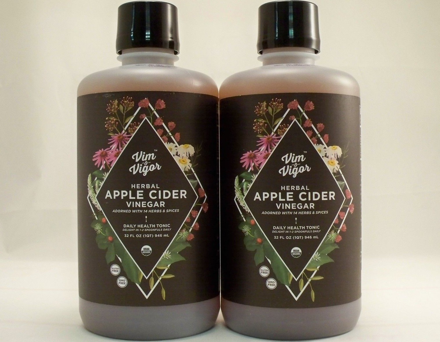VIM & VIGOR CERTIFIED ORGANIC ALL NATURAL HERBAL DAILY HEALTH TONIC (2 - 32 OZ.)
