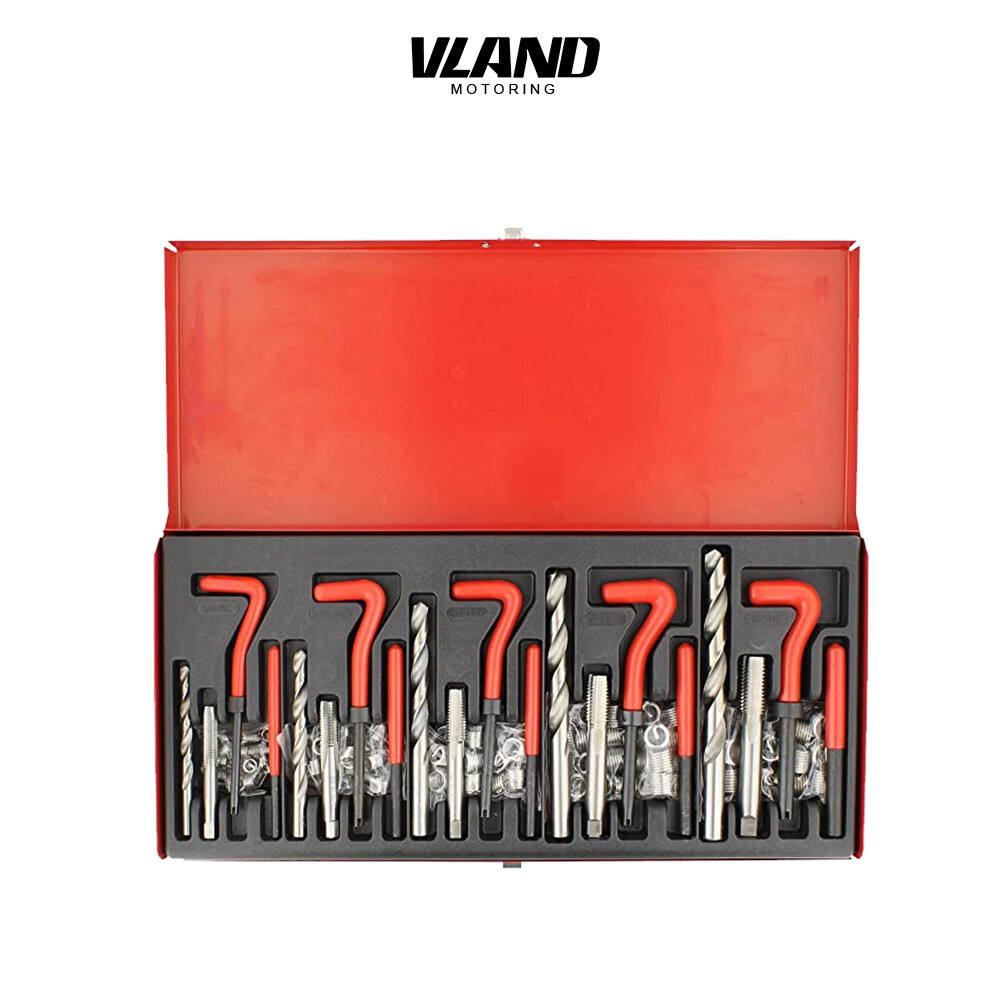 131Pcs Metric Thread Repair Insert Kit M5 M6 M8 M10 M12 Helicoil Pro Coil Tool