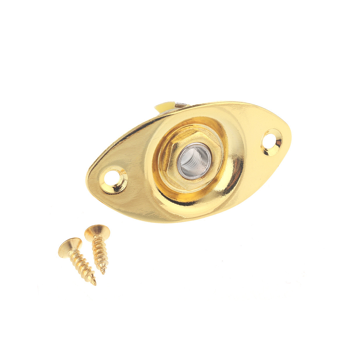 Musiclily Oval Guitar Input Jack,Gold