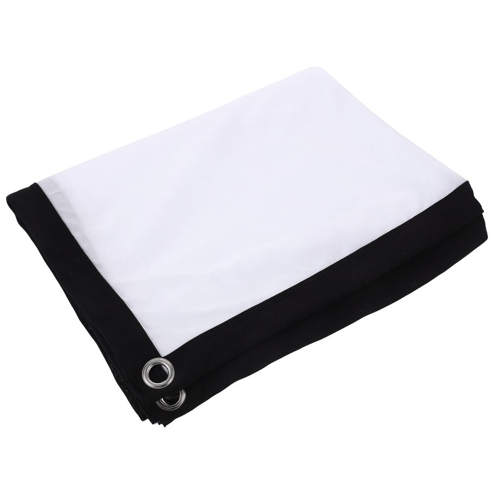 Foldable Home Use Projector Screen White Durable Polyester Material Easy Setup