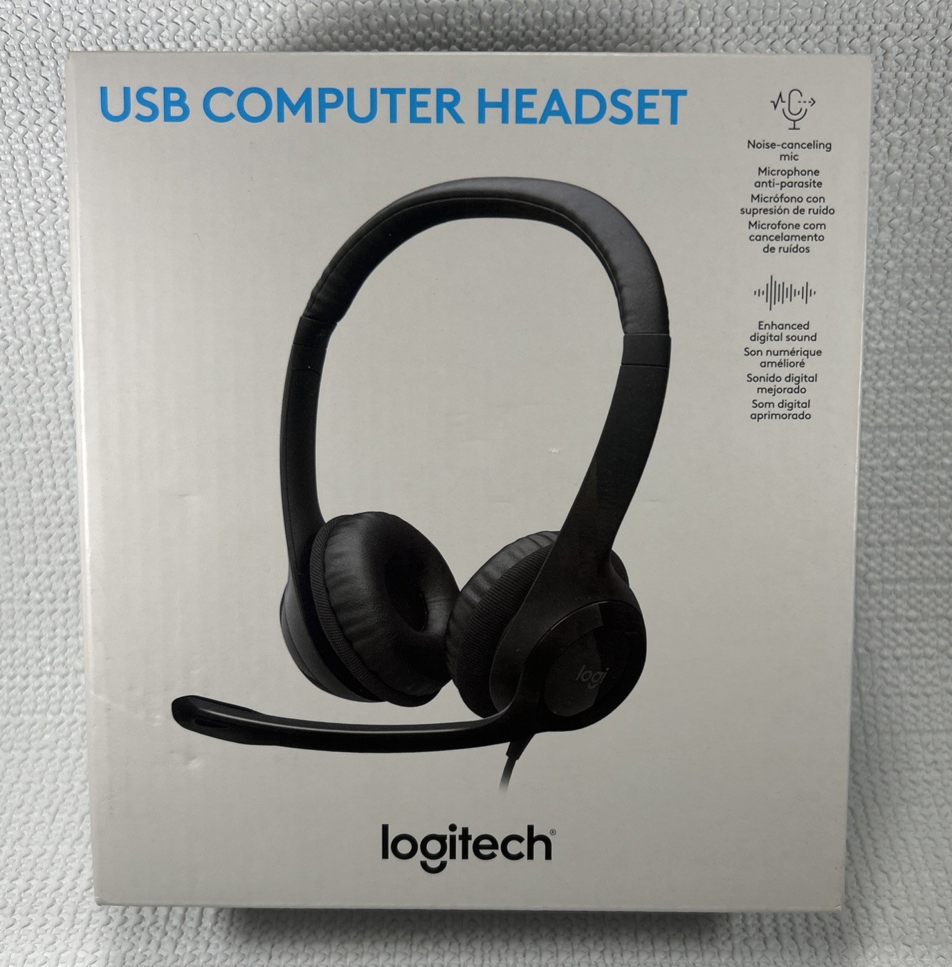 Logitech H390 Over-Head Comfort USB Headset w/ Noise-Canceling Microphone * NEW