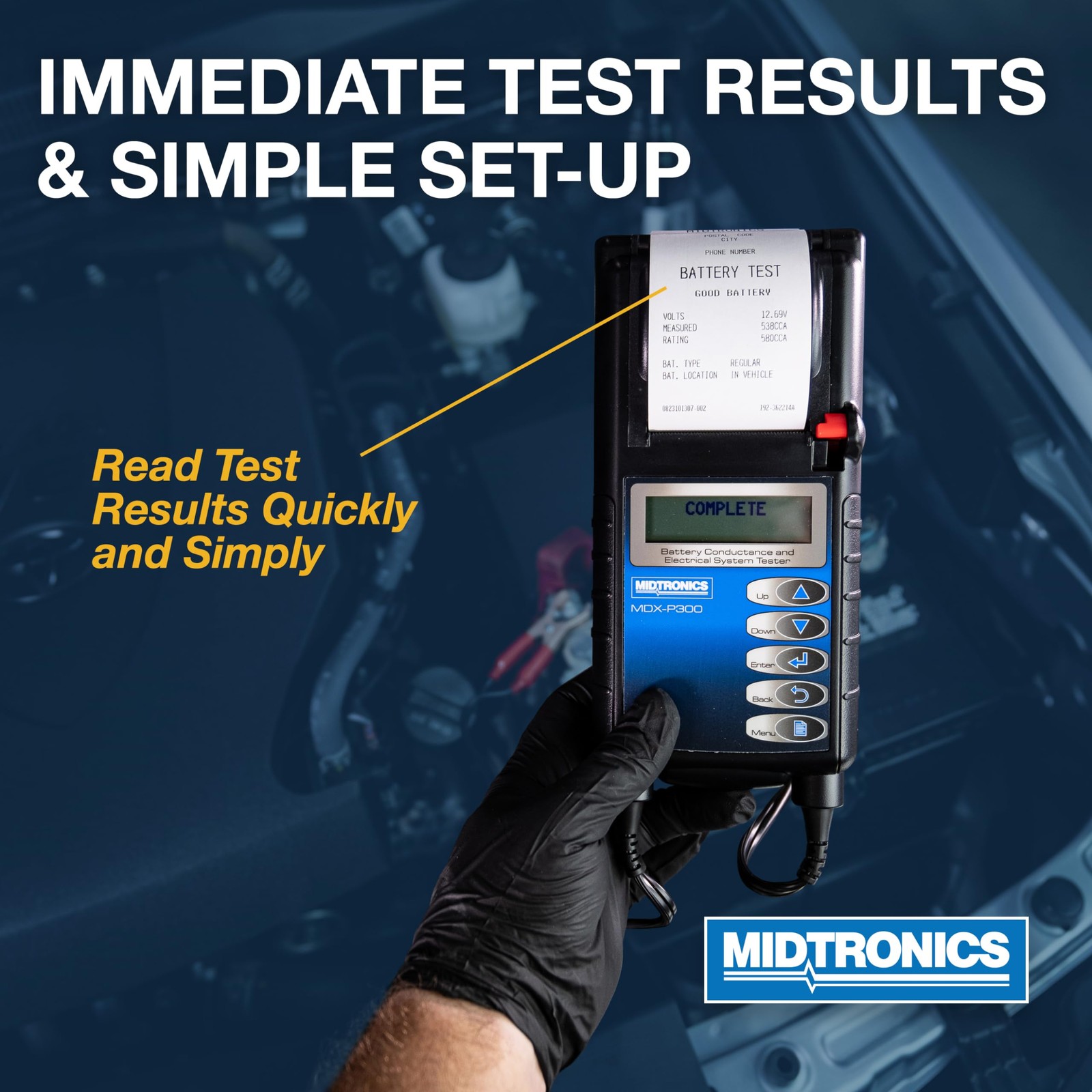 BATTERY STARTING SYSTEM TESTER PRINTER COMBO