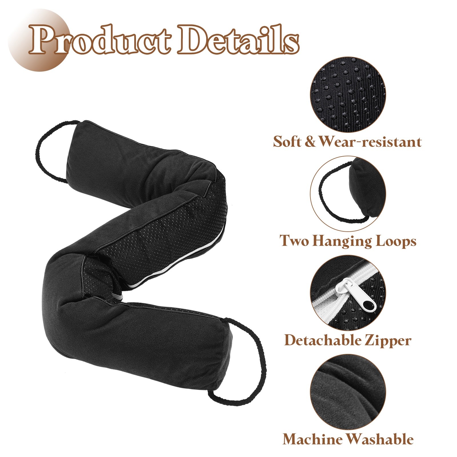 Door Sweep for Bottom of Door, 60" x 3" Door Draft Stopper, Black