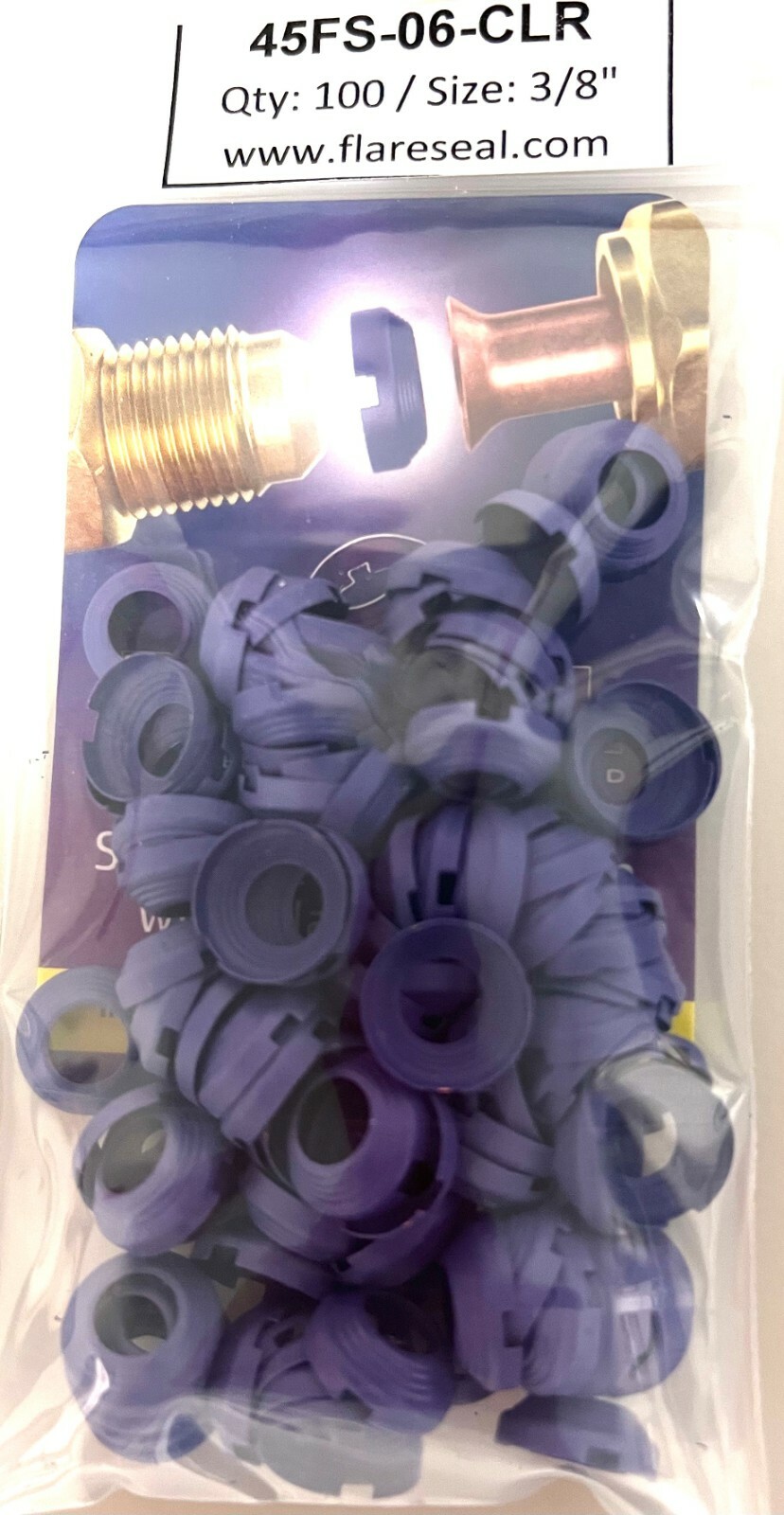 3/8" Flare Seal Ductless Mini Split Stop Flare Leaks FlareSeal Gasket FS06-100PK