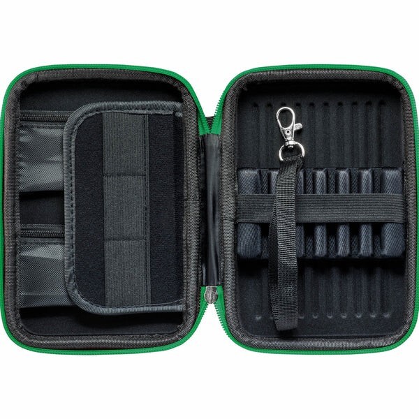GREEN DATADART PRO PAC MAX HARD SHELL DART CASE WILL HOLD 2 SETS DARTS