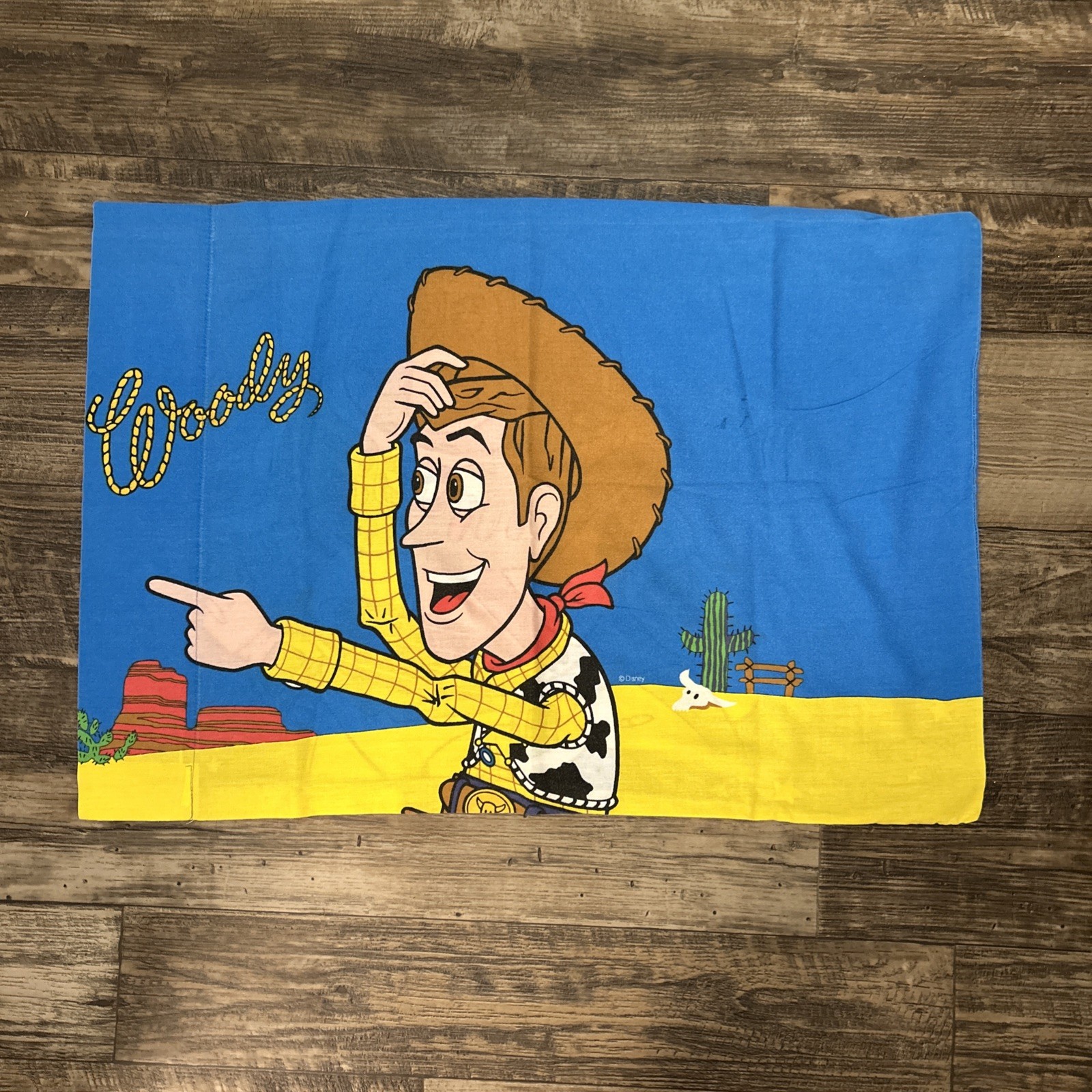 VTG 90's Toy Story Buzz Lightyear Woody DoubleSided Pillow Case Disney STANDARD