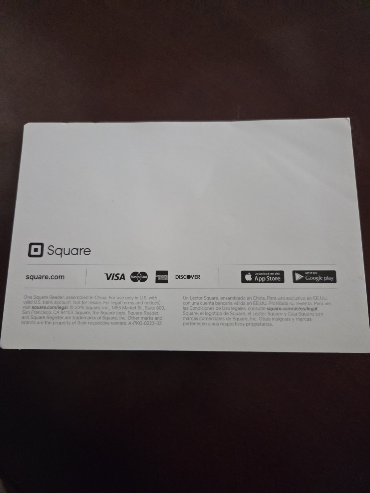 Square Reader Card Reader 3.5mm Audio Jack iPhone Android A-SKU-0523-03