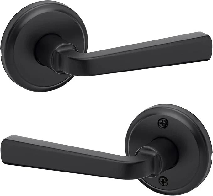 NEW Kwikset Trafford Interior Door Lever For Hall/Closet Matte Black 97201-004
