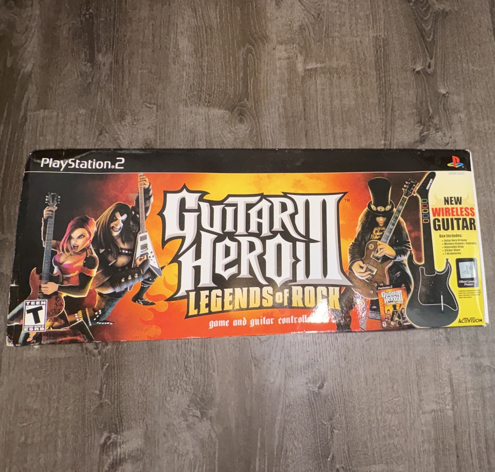 Guitar Hero III Legends of Rock PS2 Wireless Guitar Bundle (MANUAL & STICKERS)