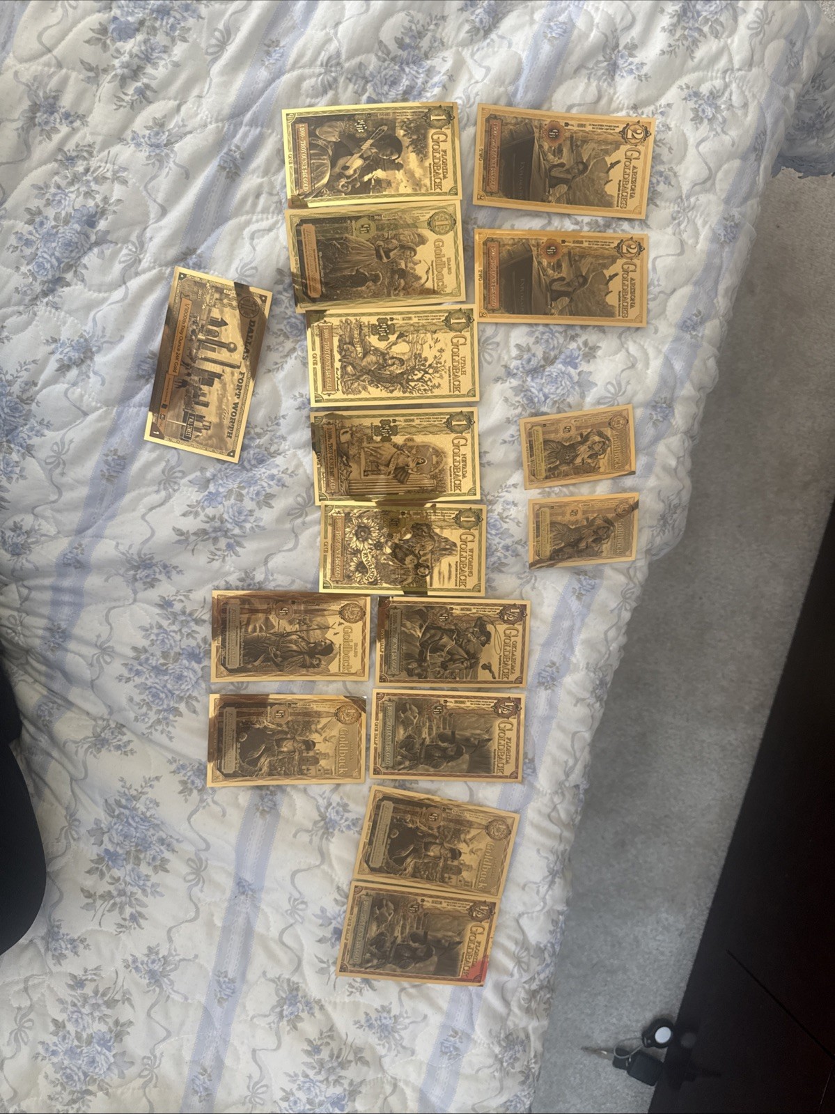 Lot of 16 Goldback Stamps