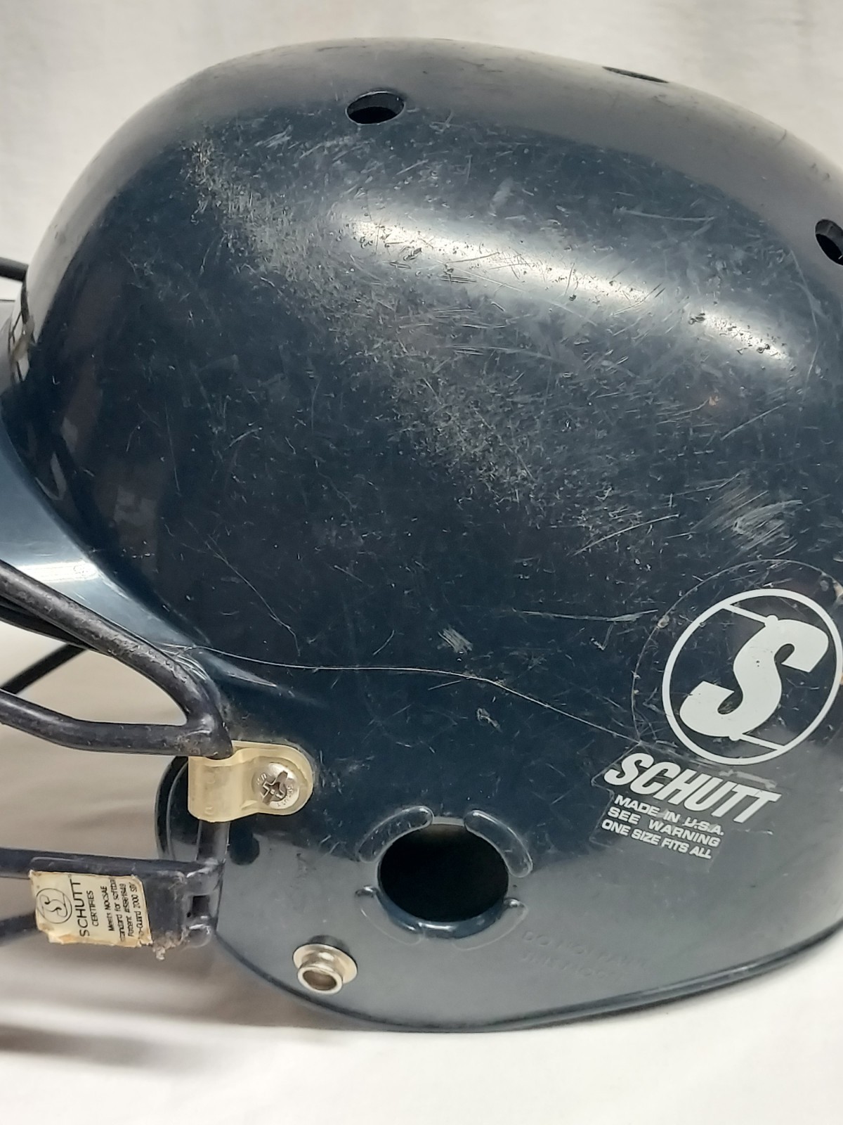 Schutt Youth Softball Batting Helmet Blue with Face Guard one size