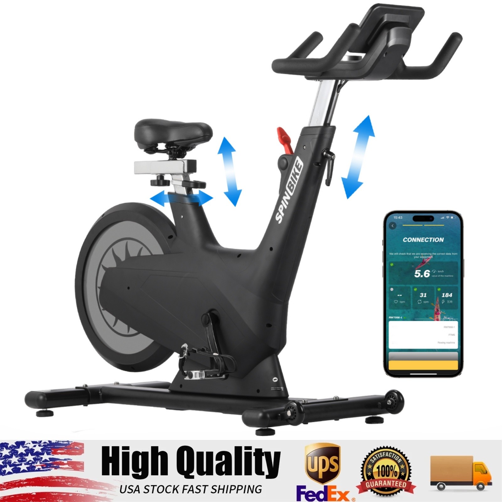 Home Exercise Bike, Stationary Bike with 32 Level Adjustable Magentic Resistance