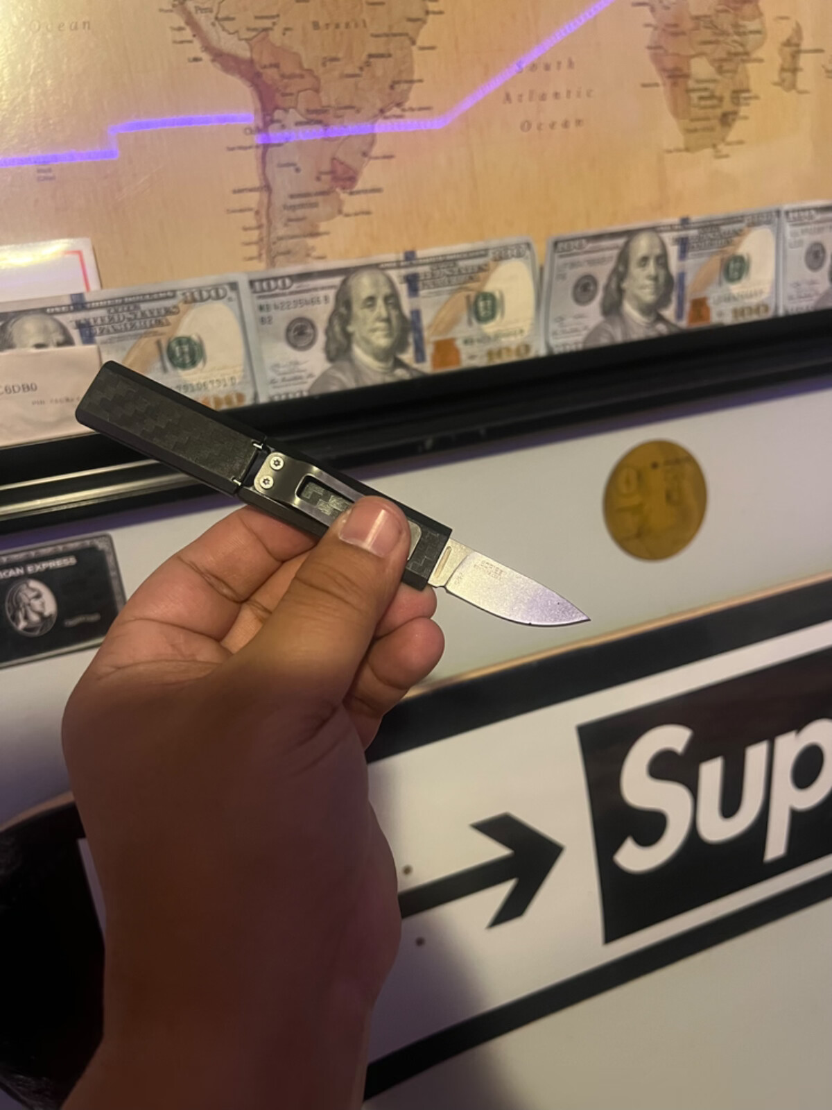 EDC Pocket Fixed Blade Knife w/ Sheath – Compact Utility Outdoor Survival Tool