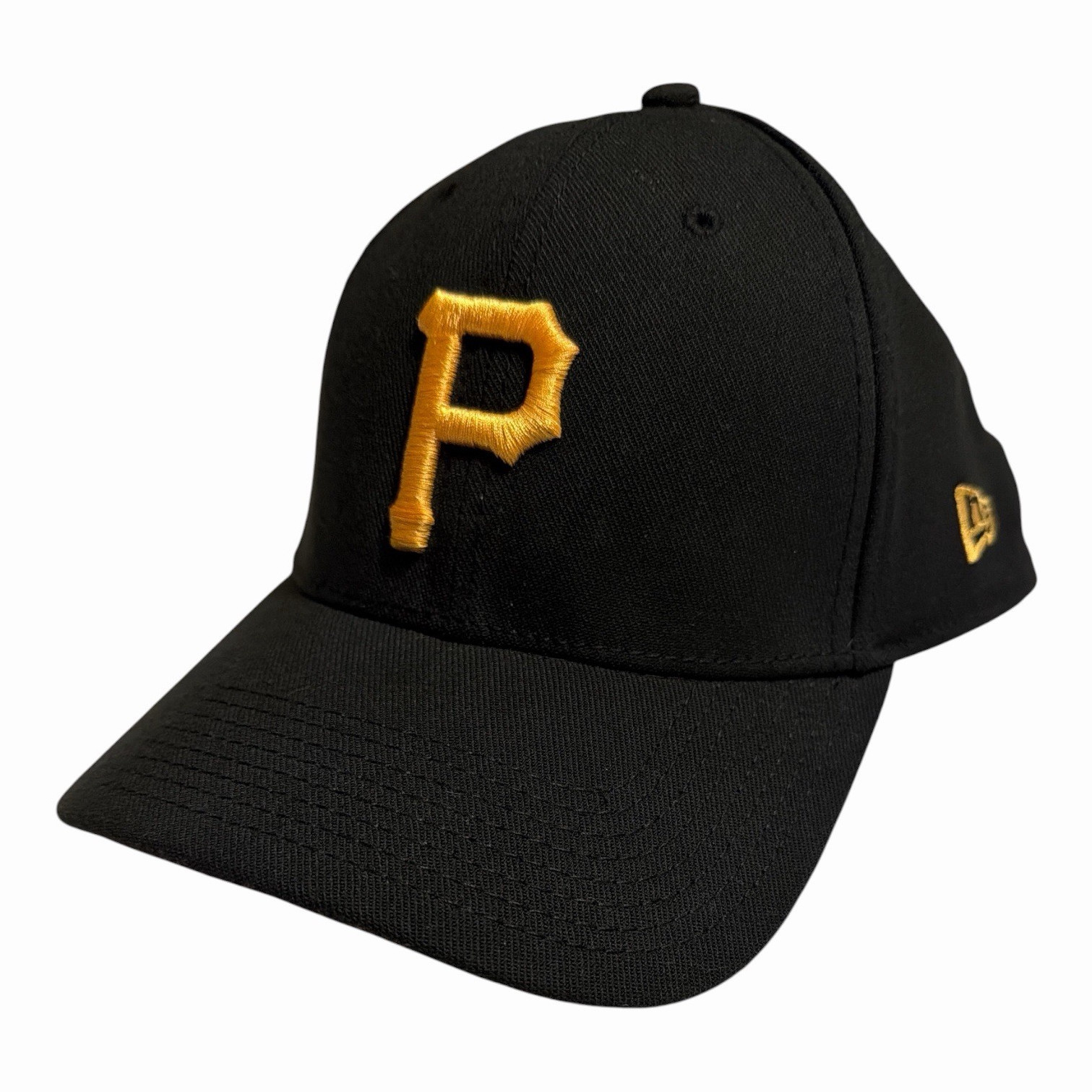 New Era Pittsburgh Pirates Flex Fit embroidered hat cap Black yellow med large