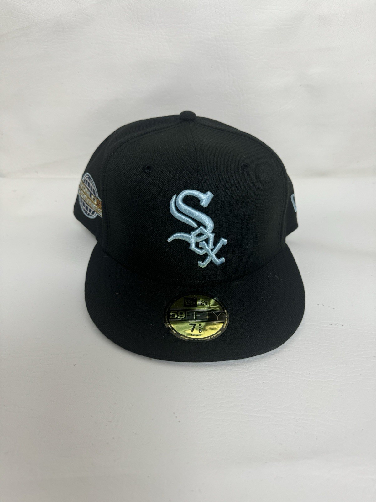 Chicago White Sox Hat New 59FIFTY Fitted Hat  2005 World Series Baby blue 7 5/8