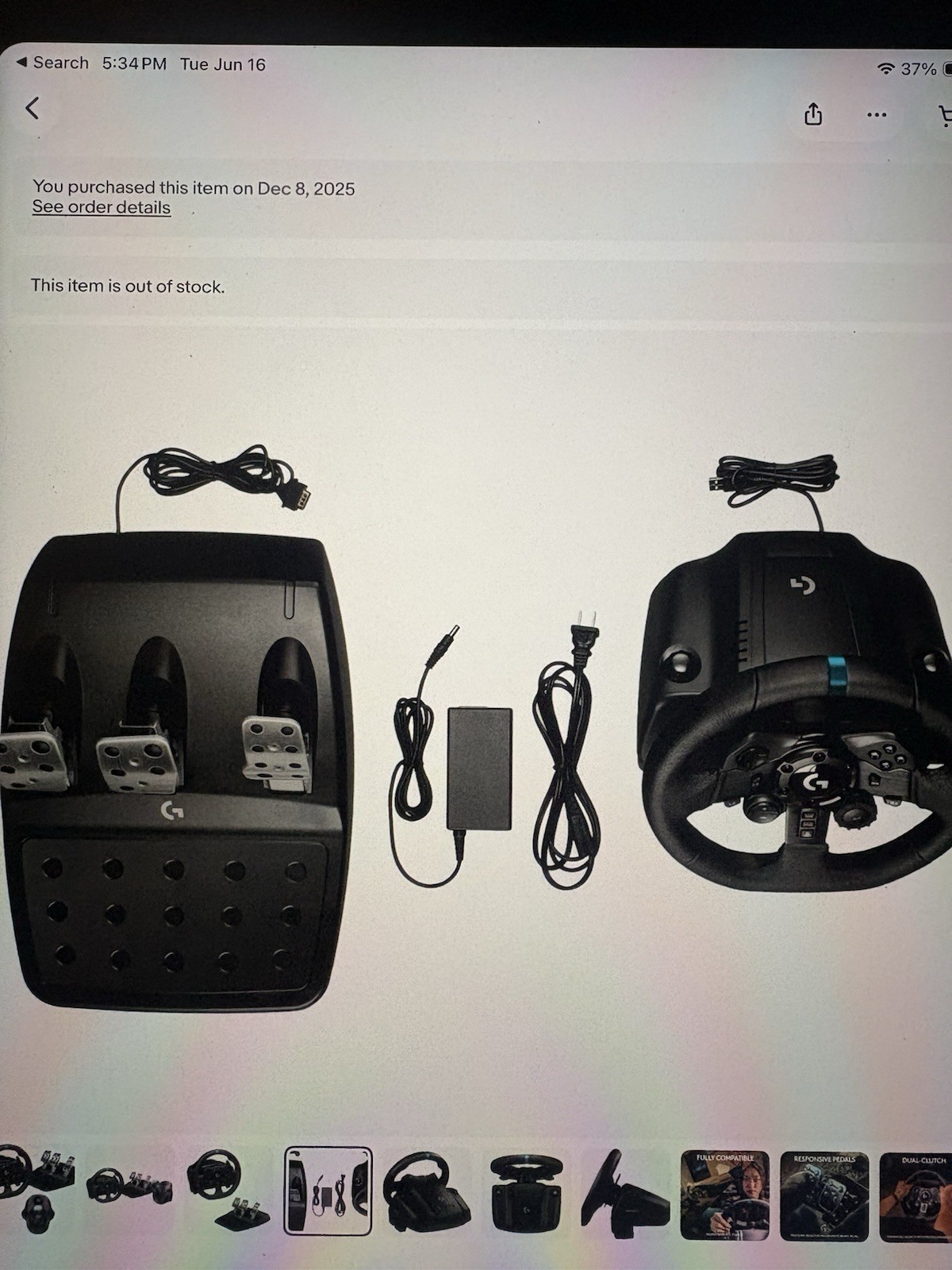 Logitech G923 Racing Wheel, Pedals & Shifter Bundle for PS5/PS4/PC