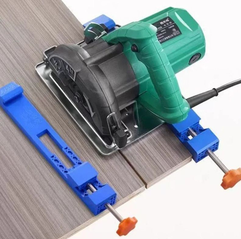 1pc Plastic Adjustable Circular Saw Base Guide Rail Positioning Clamp - NEW