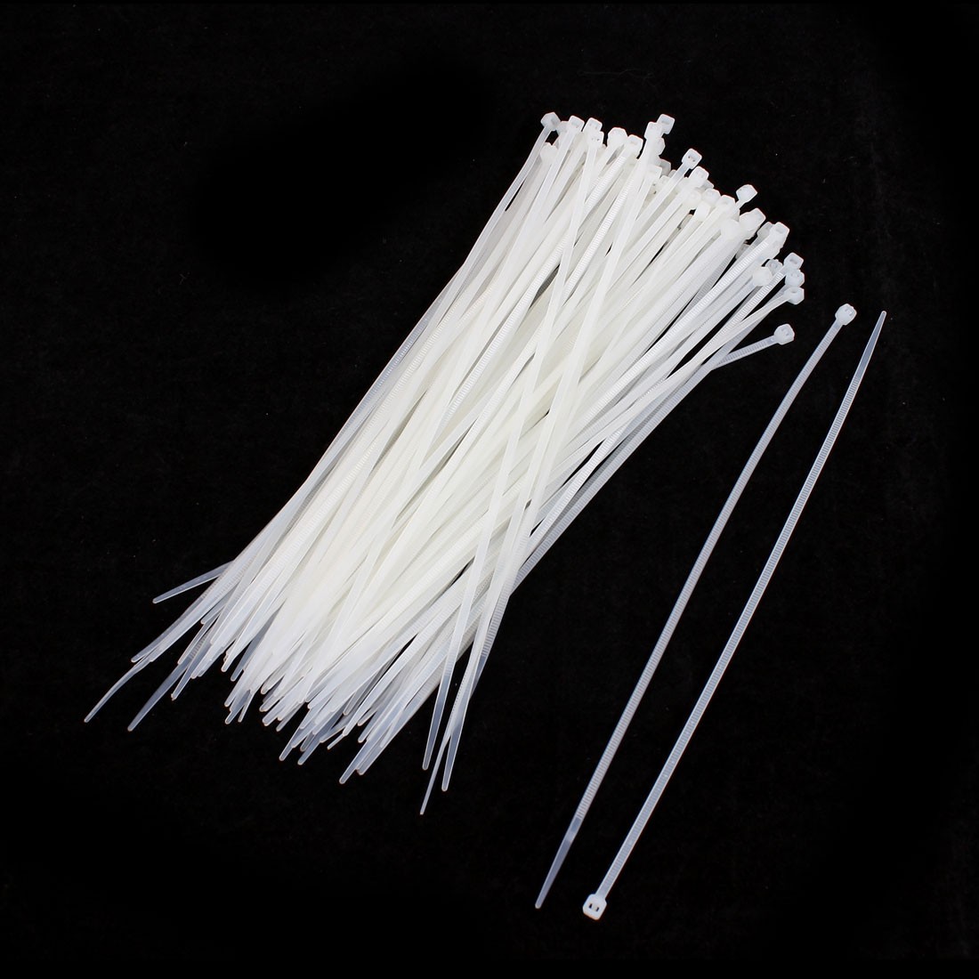 100 Pcs 2.5mmx200mm Self-Lock Nylon Tie Wrap Strap Fastener for Cable Wire