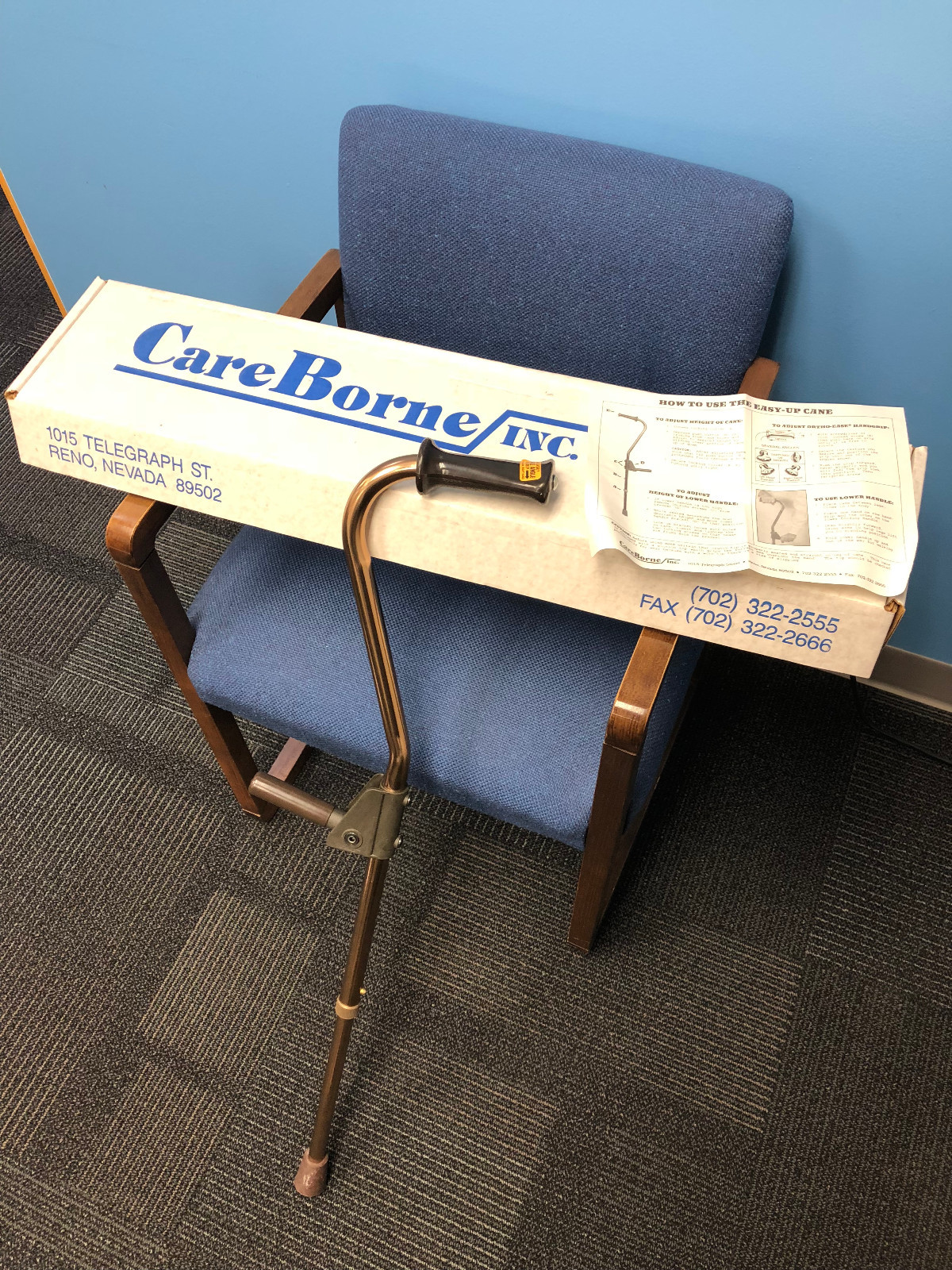 New Bronze Walking Cane • CareBorne Easy-Up Adjustable Ergonomic Handle