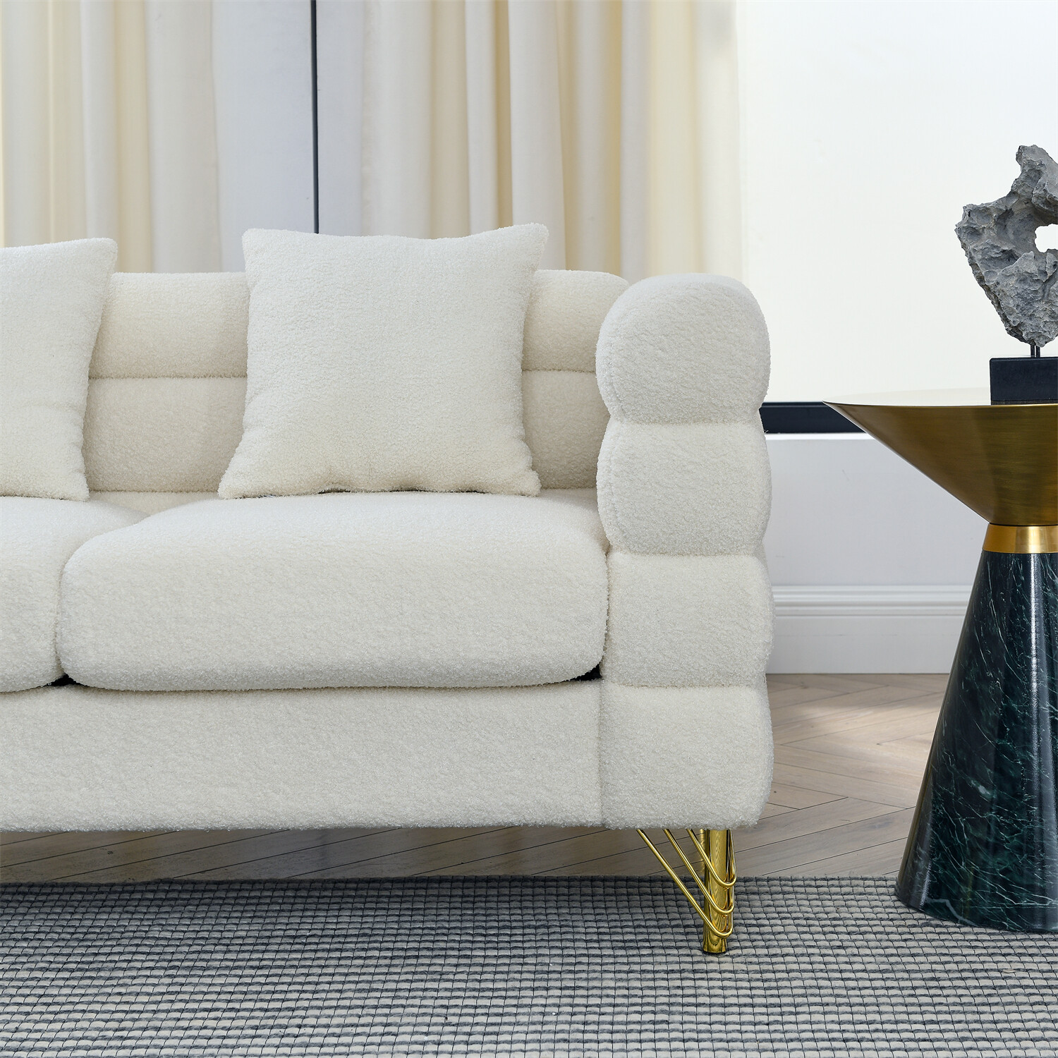 60'' Loveseat Sofa Couch 2-Seater Upholstered Sofa Couch Living Room Sofa