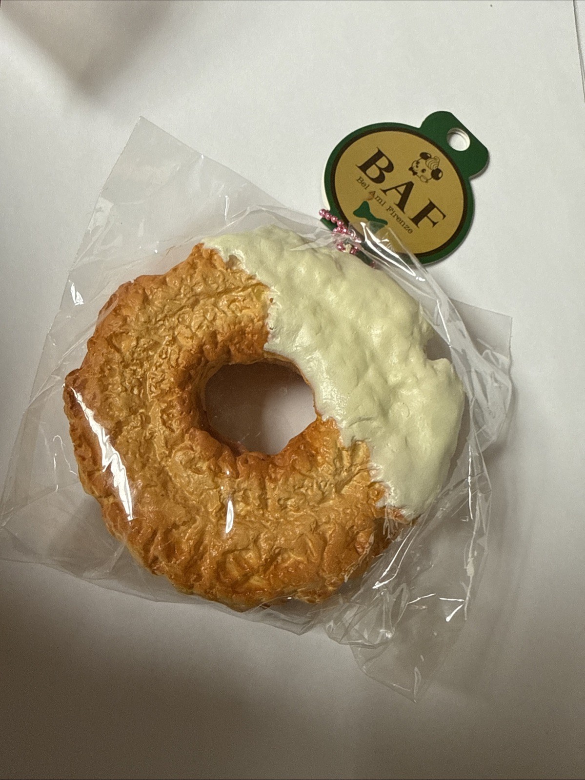 CBULL BAF Bel Ami Firenze - White Chocolate Dipped Donut Large Squishy Keychain