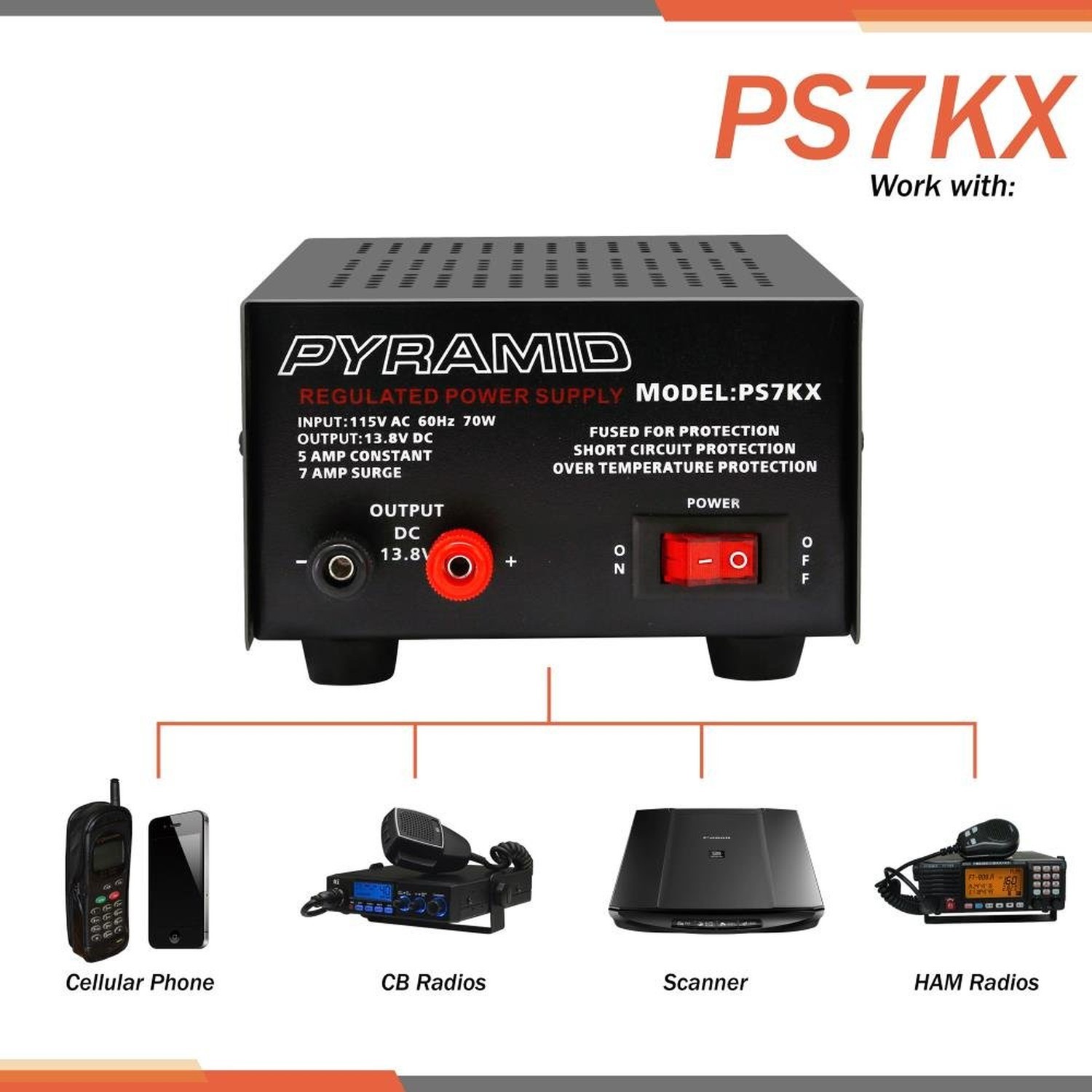 Pyramid Universal Compact Bench Power Supply - 5 Amp Linear Regulated Home La...