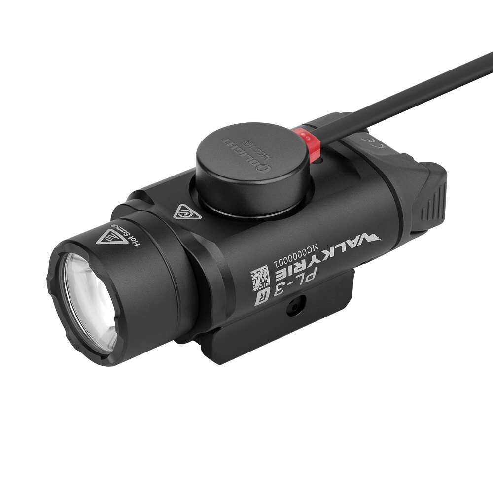Olight PL-3R Valkyrie Rechargeable Tactical Light, Black, 1500 Lumens