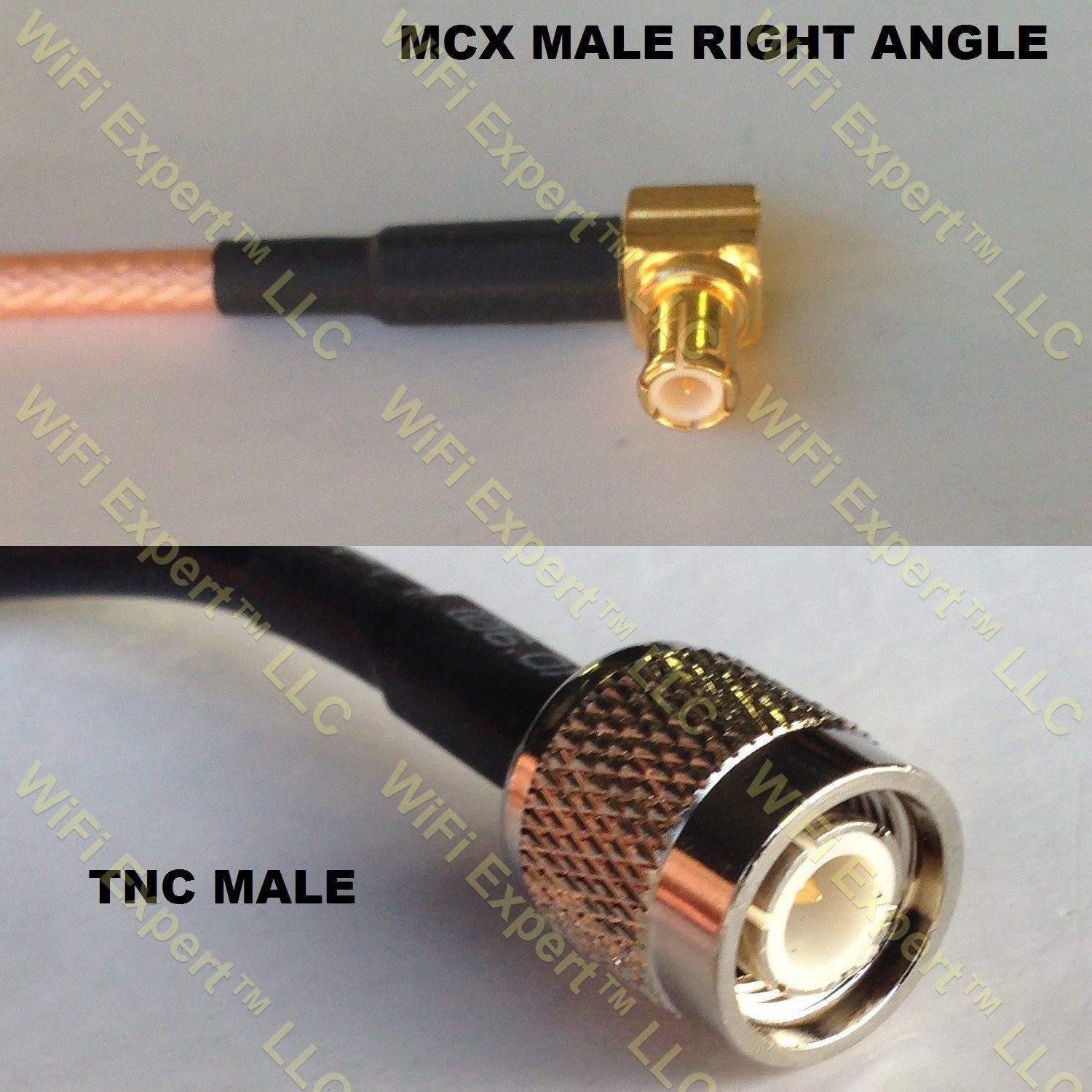 1 x RG174 TNC MALE to MCX MALE ANGLE RF Pigtail Cable 4-36 INCHES USA Asmbld