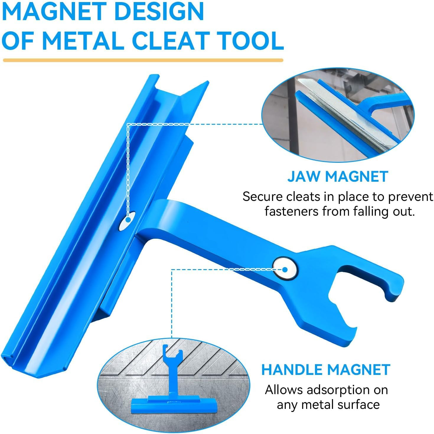 Magnetic PPC & PPF Clips/Cleat Tool for HVAC Ductwork - 4" Magnetic Tdc &Tdf Cli