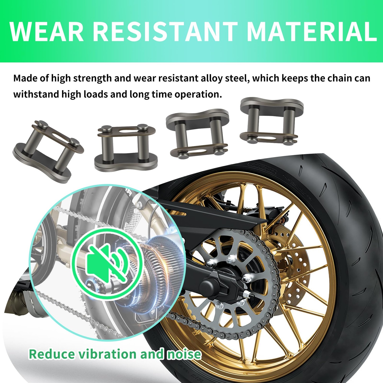 4PCS 420 Chain Master Link Universal Connector for Motorcycle Bike Chains