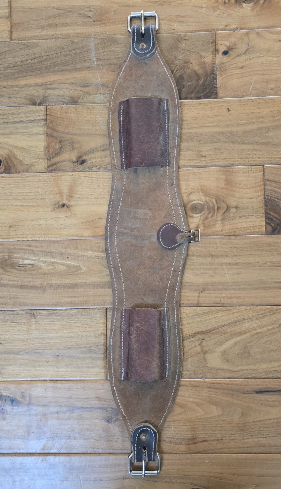 Leather Back Cinch 32 Rear Flank Roper Western Horse Tack Rough Out