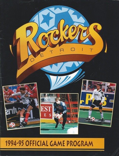 Detroit Rockers 1994-95 Official Game Program Cover On 12x8in Metal Sign