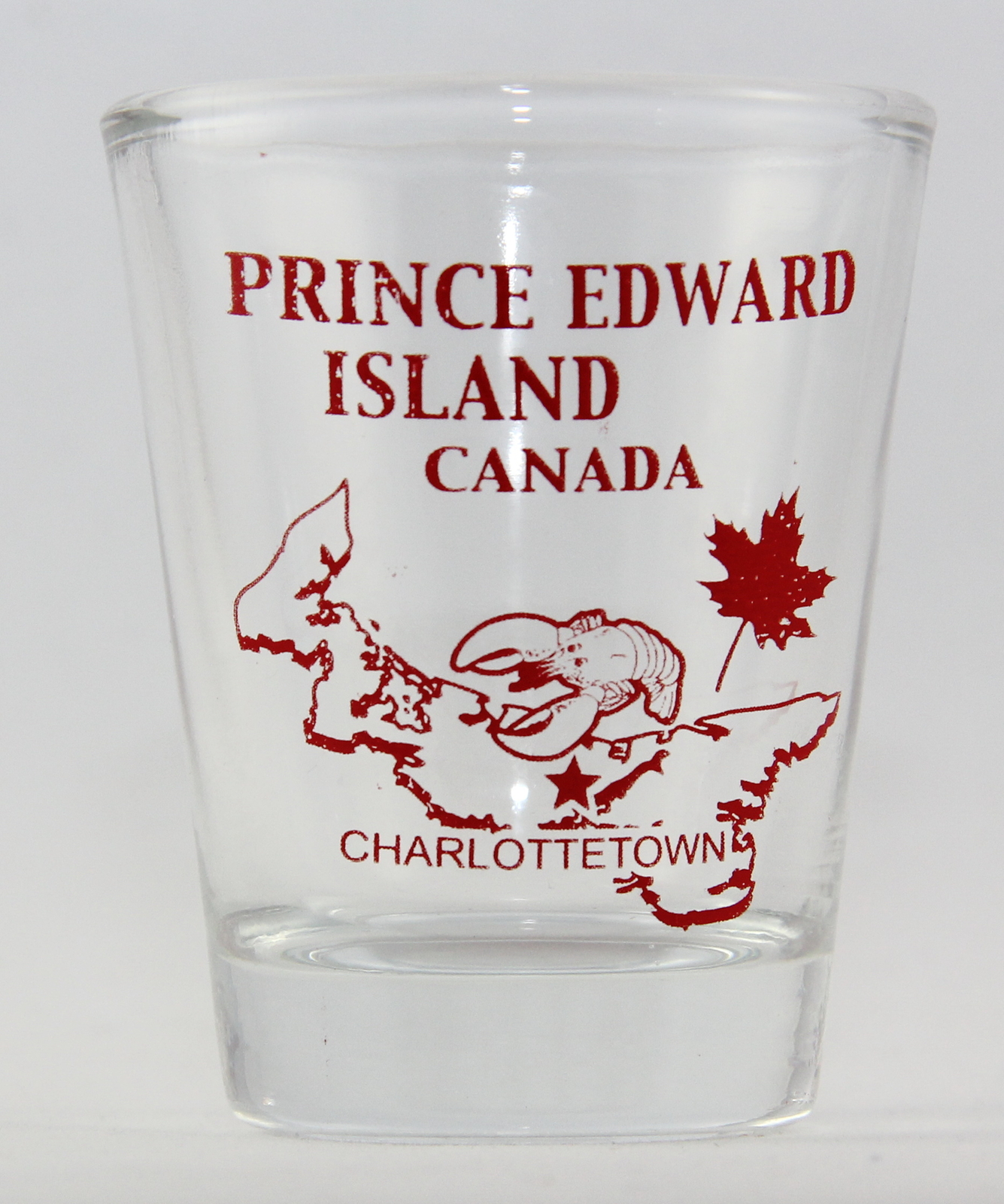 PRINCE EDWARD ISLAND CANADA SHOT GLASS (10 IN SERIES OF 13). COLLECT THEM ALL!