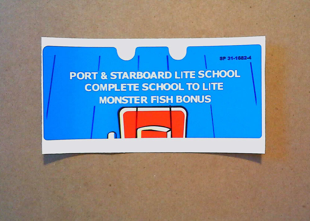 Williams Fish Tales Pinball Machine Boat Ramp Decal
