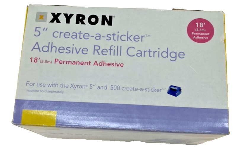Xyron Create-A-Sticker 5 Inch Sticker Maker w/ New Sealed Refill Bundle