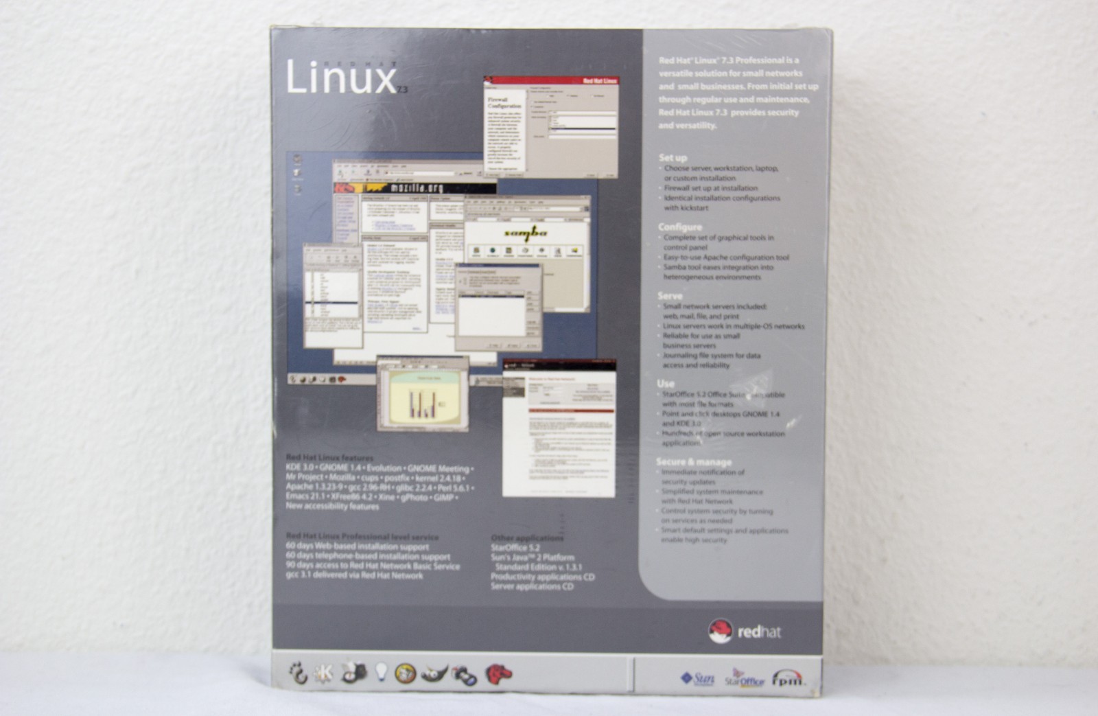 RED HAT Linux 7.3 Professional Operating System OS Brand New SEALED