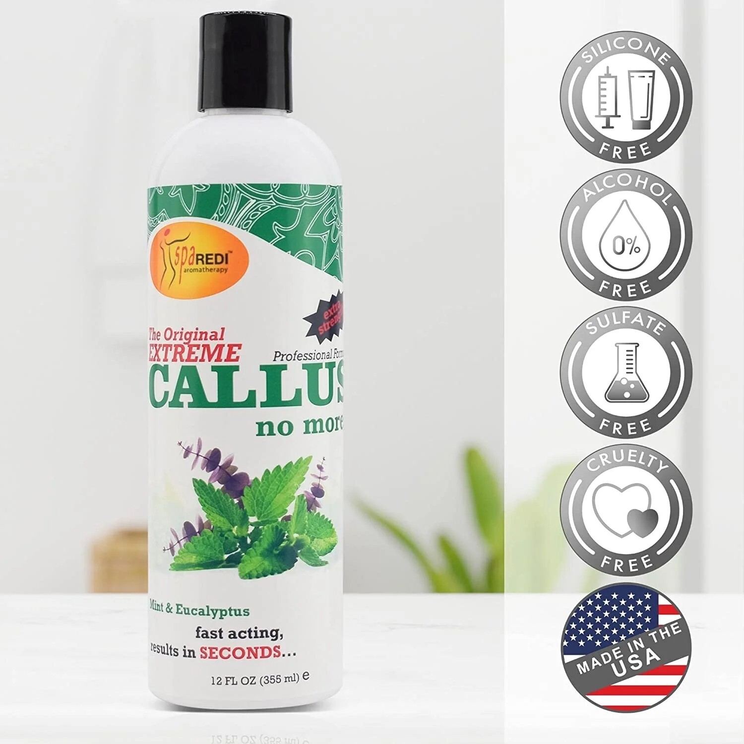 Spa Redi Callus Remover Mint & Eucalyptus 12 Oz